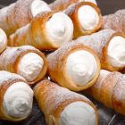 Puff Pastry Cones with Meringue Cream