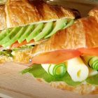 Croissant with Cheese and Vegetable Filling