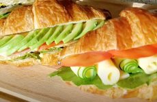 Croissant with Cheese and Vegetable Filling