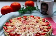 Mushroom and tomato quiche