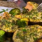 Oven-Baked Salmon with Herbs and Broccoli