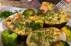 Oven-Baked Salmon with Herbs and Broccoli