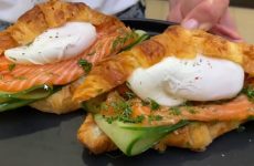 Smoked Salmon and Poached Egg Croissant